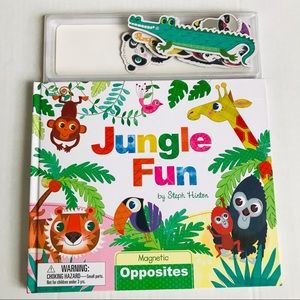 Jungle Fun Magnet Kids Book Opposites Hardback